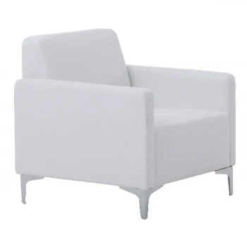 Πολυθρόνα STYLE από τεχνόδερμα Pu σε χρώμα λευκό 64x71x72εκ.
