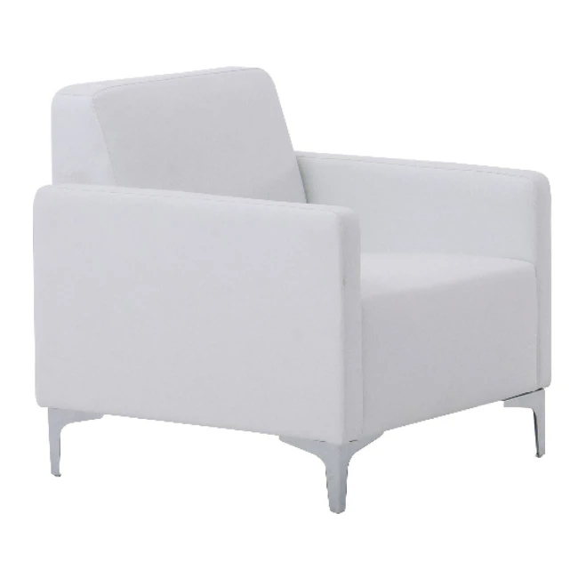 Πολυθρόνα STYLE από τεχνόδερμα Pu σε χρώμα λευκό 64x71x72εκ.