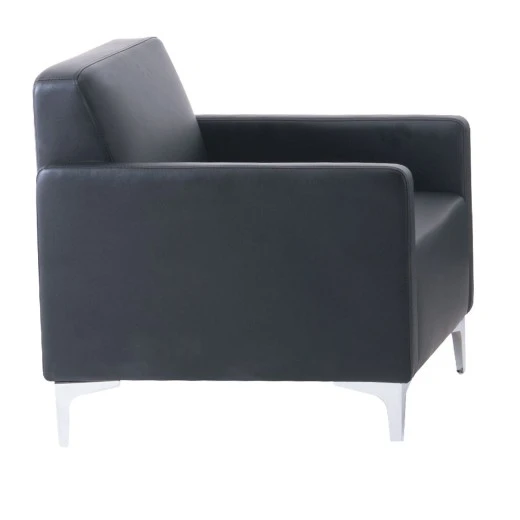 Πολυθρόνα STYLE με τεχνόδερμα Pu σε χρώμα μαύρο 64x71x72εκ.