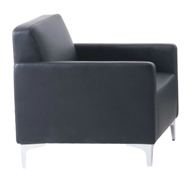 Πολυθρόνα STYLE με τεχνόδερμα Pu σε χρώμα μαύρο 64x71x72εκ.
