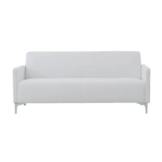 Καναπές STYLE διθέσιος τεχνόδερμα Pu σε χρώμα λευκό 112x71x72εκ.