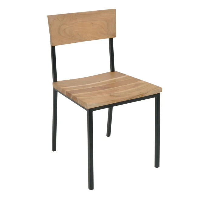 LIZARD Chair Acacia Natural Finish (Black Paint)