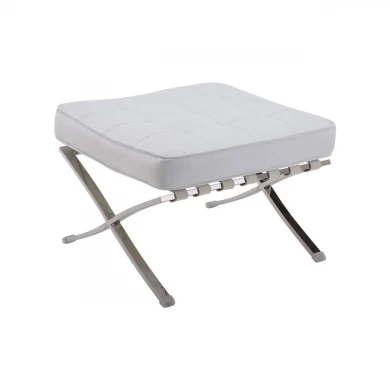 BARCELONA Type Ottoman White Pu