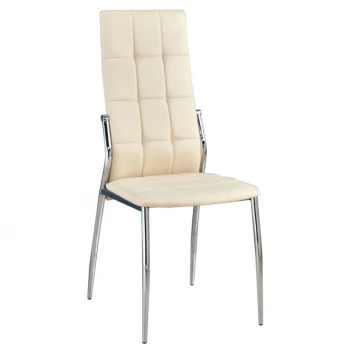 PRIMA Chair K/D Chromed Frame/Dark Cream Pu
