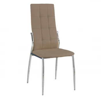 PRIMA Chair K/D Chromed Frame/Cappuccino Pu