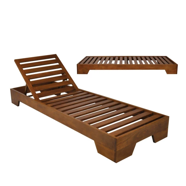 VERANO Sunlounger Walnut, Beech