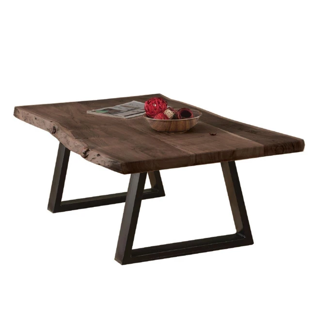LIZARD Coffee Table 115x65 Acacia Walnut Finish (Black Paint)