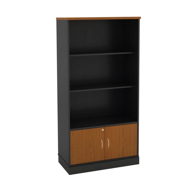 BOOKCASE-A Grey/Cherry 80x40x172