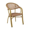 VEGERA Rattan Armchair Alu Teak/Wicker Natural