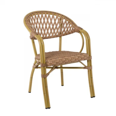 VEGERA Rattan Armchair Alu Teak/Wicker Natural