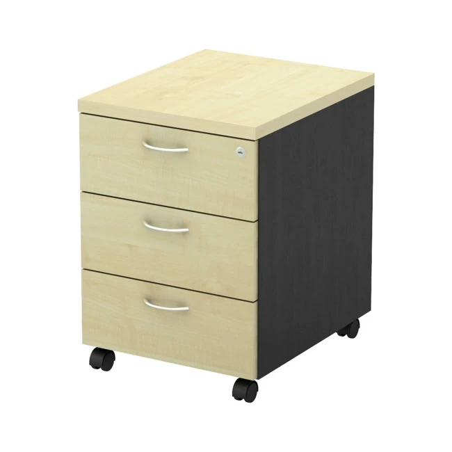 Mobile Pedestal 3-Drawers 40x48x56 DG/Beech
