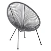 Πολυθρόνα ACAPULCO από rattan σε χρώμα γκρι 73x76x89εκ.