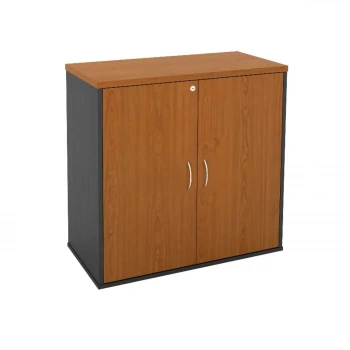 Office cupboard by melamine in dark grey - cherry color 80x40x82cm.