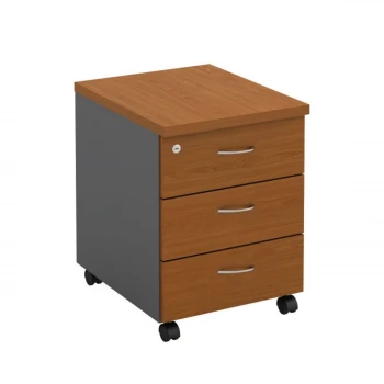 Mobile Pedestal-Α (3-Drawers) 40x48x56cm Grey/Cherry
