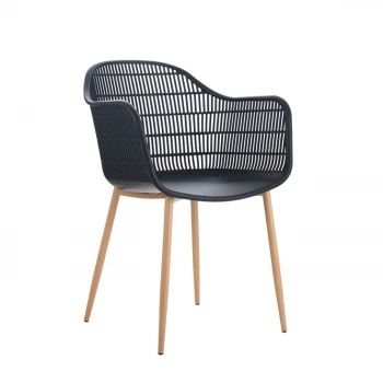 BERRY Armchair Metal Natural/PP-UV Black