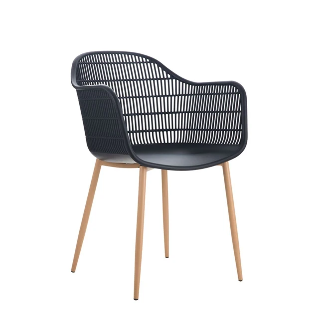 BERRY Armchair Metal Natural/PP-UV Black