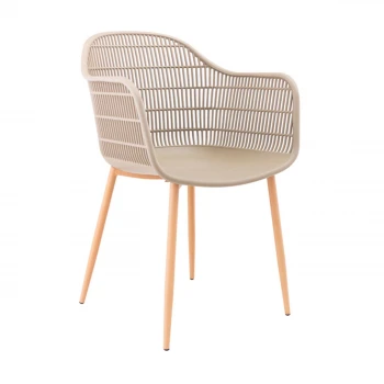 BERRY Armchair Metal Natural/PP-UV Tortora