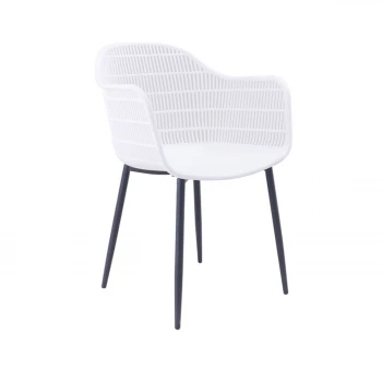 BERRY Armchair Metal Black/PP-UV White