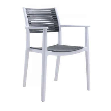 AKRON Armchair PP-UV White/Grey