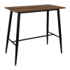 LAVIDA Bar Table 120x60 Metal Black, Antique Oak