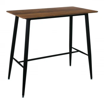 LAVIDA Bar Table 120x60 Metal Black, Antique Oak