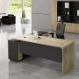 Γραφείο επαγγελματικό Project δεξιά γωνία χρώμα ανθρακί - sonoma 160x140x75εκ.