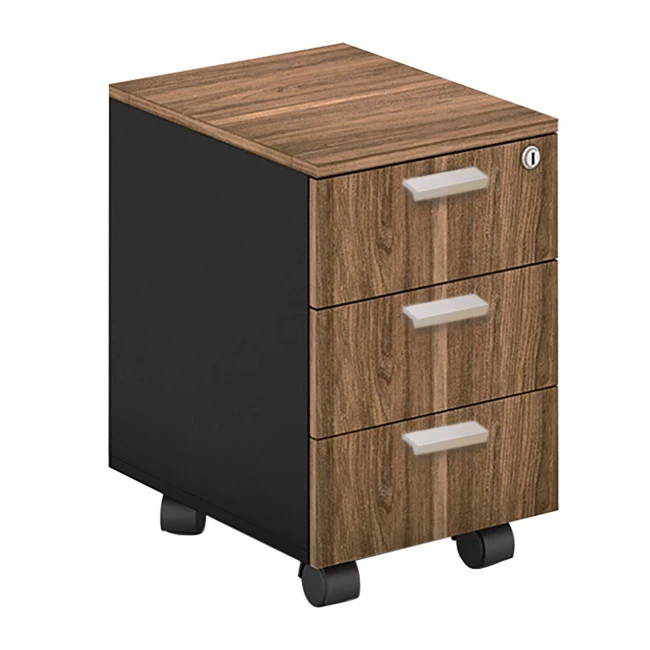 PROLINE Mobile Drawer 3-Drawers Wild Oak/Black