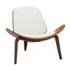 TAYLOR Armchair Walnut/Pu White