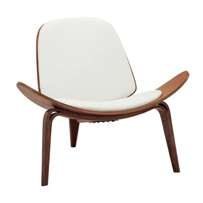 TAYLOR Armchair Walnut/Pu White