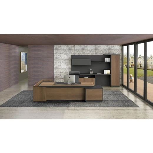 PROLINE Desk Right 220x200cm Wild Oak/Black