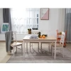 DAILY Set K/D (Table 118x74+4 Chairs) White/Natural