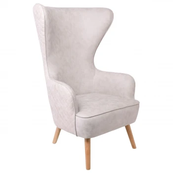 Πολυθρόνα Dovela με ύφασμα Linen σε χρώμα εκρού 77x82x120εκ.