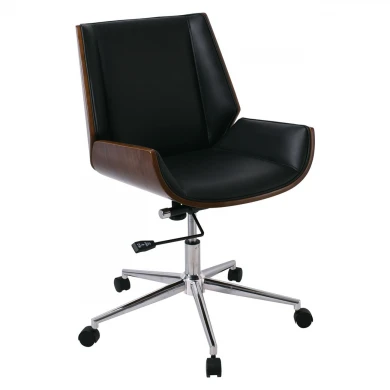 BF9860 Office Chair Walnut/Pu Black