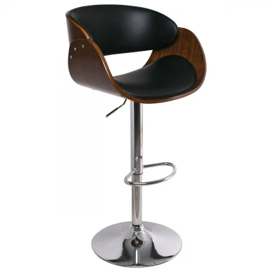 JOY Bar Stool Walnut/Pu Black