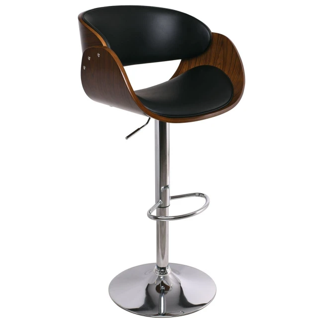 JOY Bar Stool Walnut/Pu Black