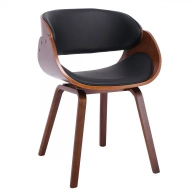 JOY-W Armchair Walnut/Pu Black