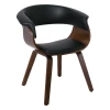 HERMAN Armchair Walnut/Pu Black