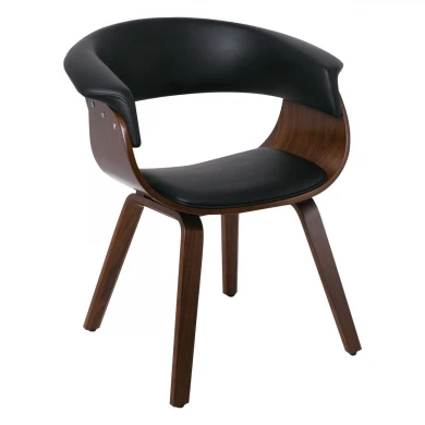 HERMAN Armchair Walnut/Pu Black