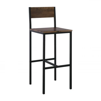 Σκαμπό μπαρ Stab μεταλλικό χρώμα ανθρακί - antique brown 39x42x103εκ.