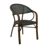 VEGERA Armchair Alu Walnut/Textilene Black