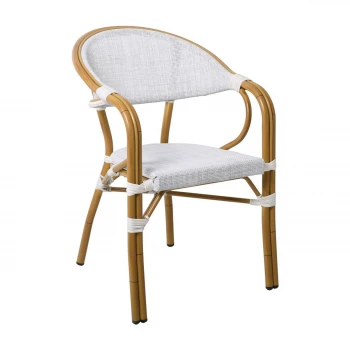 VEGERA Armchair Alu Natural/Textilene Ecru