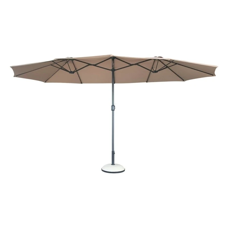 UMBRELLA Oval 270x450cm Steel Anthracite/Fabric Beige