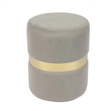 TOMMY Stool Gold/Fabric Grey Velure