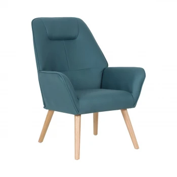 NATTALY Armchair Blue Nabuk Fabric K/D