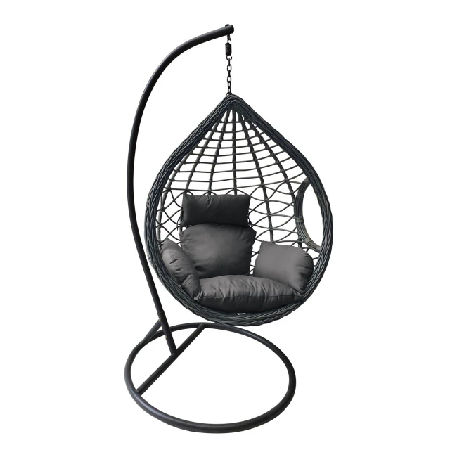 Madrid Κρεμαστή Πολυθ.steel Ανθρακί/wicker Grey/μαξ.γκρι
