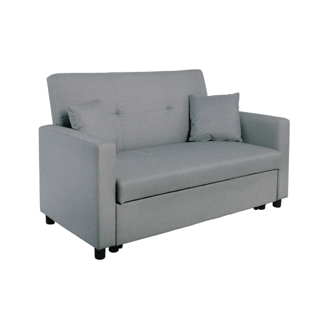 Καναπές - Κρεβάτι IMOLA διθέσιος με ύφασμα σε χρώμα ανοιχτό γκρι 154x100x93εκ.