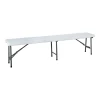 BLOW Folding-in-half Hdpe Folding Bench White 183x30x44cm