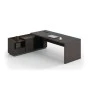 ADVANCE Desk Left 180x160cm Dark Walnut/Grey
