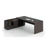 ADVANCE Desk Left 220x160cm Dark Walnut/Grey