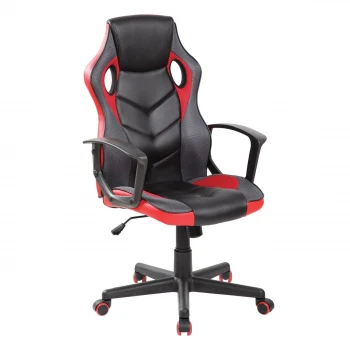 BF7700 Bucket Manager Armchair Mesh&Pu Black/Red